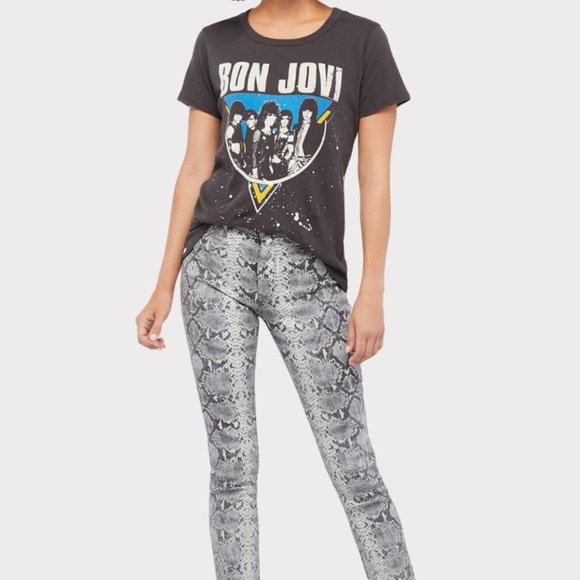 Chaser Bon Jovi Graphic Tee Splatter Paint XS - Picture 2 of 4